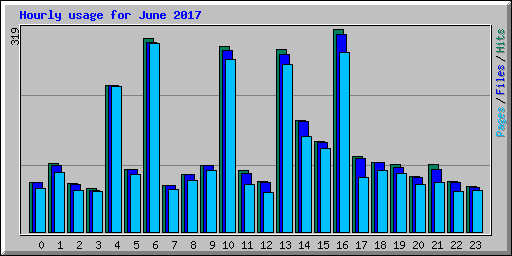 Hourly usage for June 2017