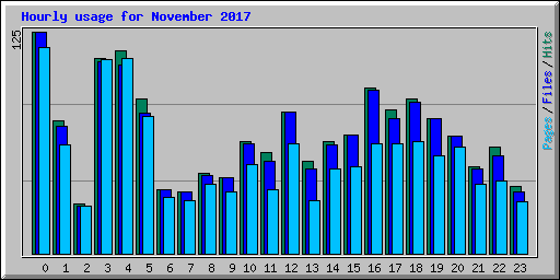 Hourly usage for November 2017