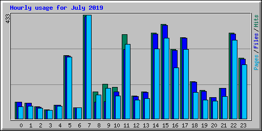 Hourly usage for July 2019