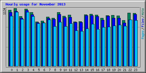 Hourly usage for November 2013