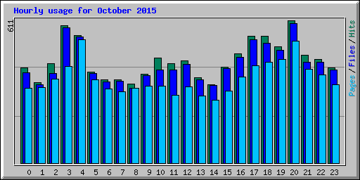 Hourly usage for October 2015