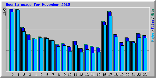 Hourly usage for November 2015