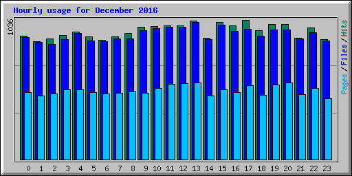 Hourly usage for December 2016