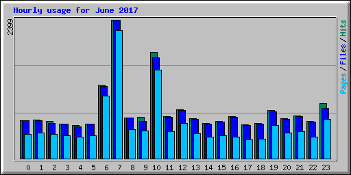 Hourly usage for June 2017