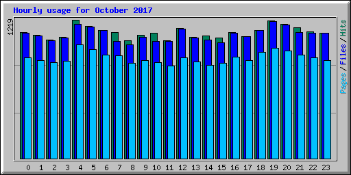 Hourly usage for October 2017