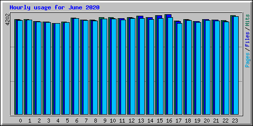 Hourly usage for June 2020