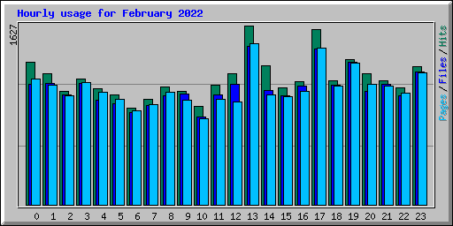 Hourly usage for February 2022