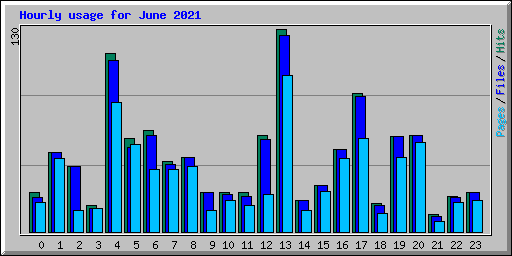 Hourly usage for June 2021