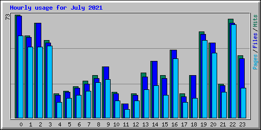 Hourly usage for July 2021