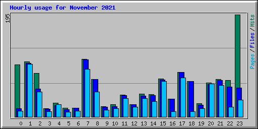 Hourly usage for November 2021