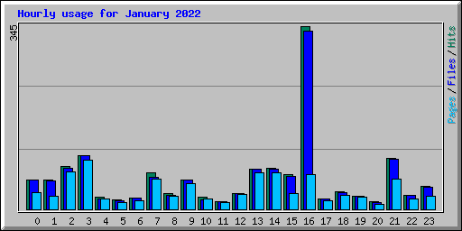 Hourly usage for January 2022