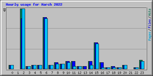 Hourly usage for March 2022