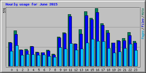 Hourly usage for June 2015