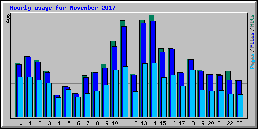 Hourly usage for November 2017