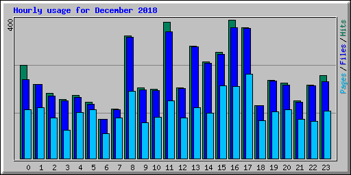 Hourly usage for December 2018