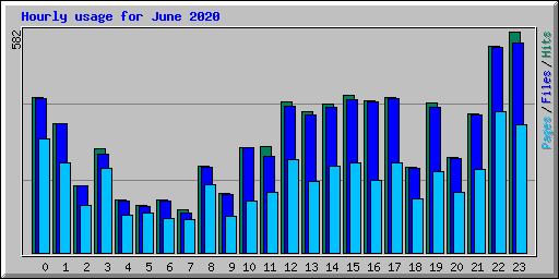 Hourly usage for June 2020