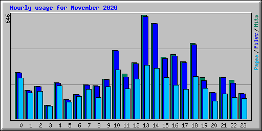 Hourly usage for November 2020