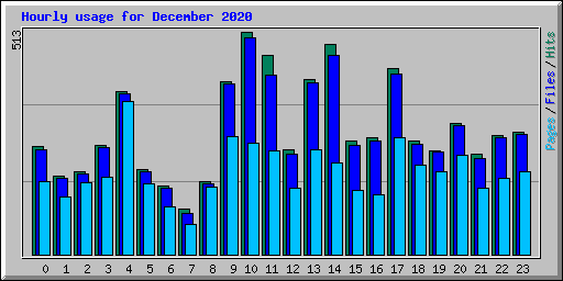 Hourly usage for December 2020