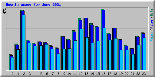 Hourly usage for June 2021