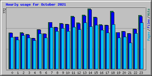 Hourly usage for October 2021