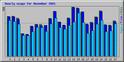 Hourly usage for November 2021