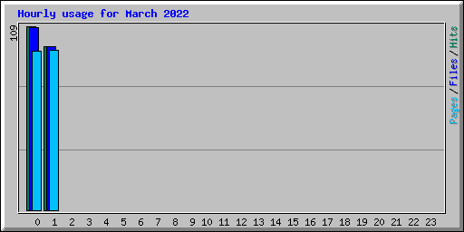 Hourly usage for March 2022