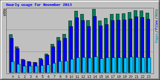 Hourly usage for November 2013