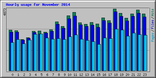 Hourly usage for November 2014