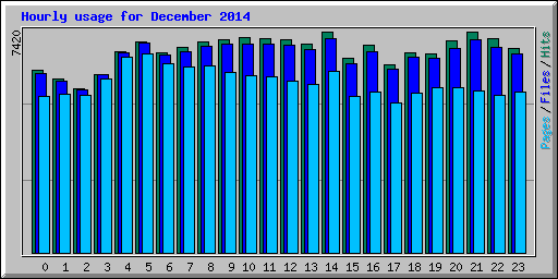 Hourly usage for December 2014