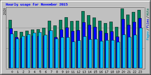 Hourly usage for November 2015