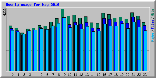 Hourly usage for May 2016