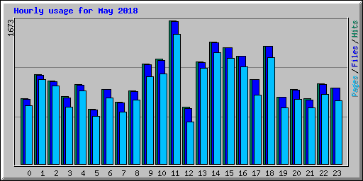 Hourly usage for May 2018