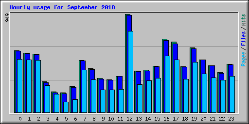 Hourly usage for September 2018