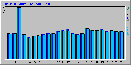 Hourly usage for May 2019