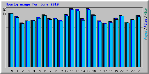 Hourly usage for June 2019