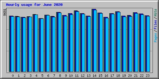 Hourly usage for June 2020