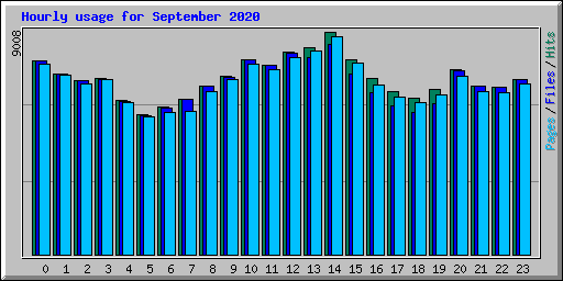 Hourly usage for September 2020