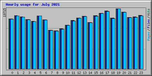 Hourly usage for July 2021