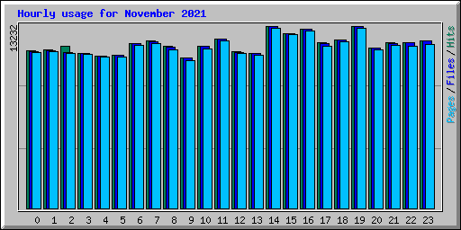 Hourly usage for November 2021