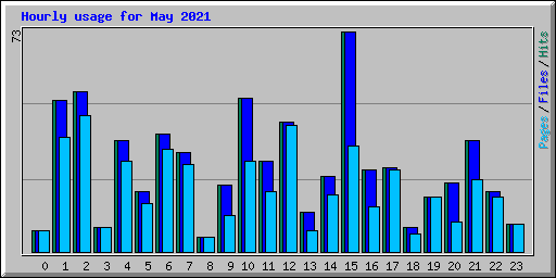 Hourly usage for May 2021