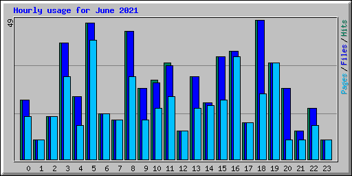 Hourly usage for June 2021